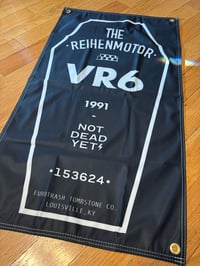 Image 2 of VR6 Coffin garage banner. 