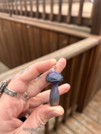 Image 3 of “sapphire sea” mushroom pendant