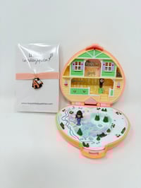 Image 3 of Ensemble bracelet et Polly Pocket Coeur rose de Noël