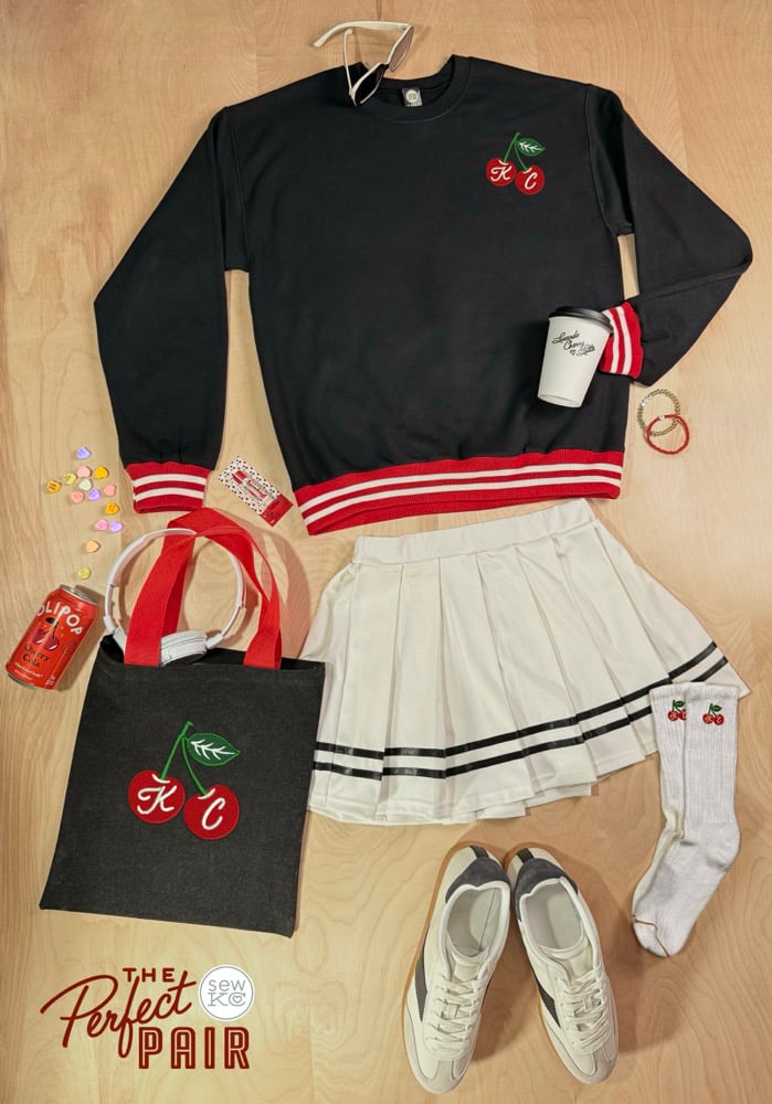 Image of Varsity Cherry Perfect Pair Sweatshirt