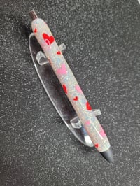 Image 5 of White Glitter Heart Gel Pen