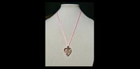 Image 2 of Hydrangea and Catmint Gold Heart Pendant
