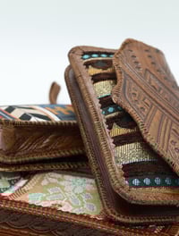 Image 1 of Syrian Leather Clutch Bags Geometric Print