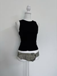 Image 1 of 00s Gray leather belt 