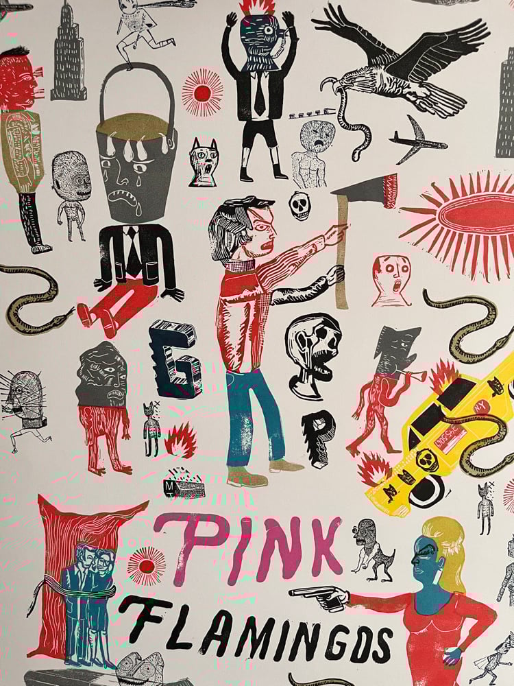 A2 Hand Rubber Stamped Mashup Print 2025