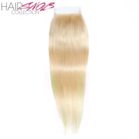 Platinum Blonde #613 Free Part Straight 4x4 / 5x5 HD Lace Closure 