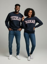 Image 1 of Yezikan Bold Arch Logo Heavy Blend Fleece Crewneck Sweatshirt