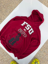Image 2 of SNIPER GANG FL BURGUNDY ANGEL HOODIE (XXL)