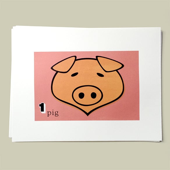 Image of 1 Pig Screen Print Limited Edition