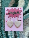 Large Dangly Heart Earrings (3 colors)