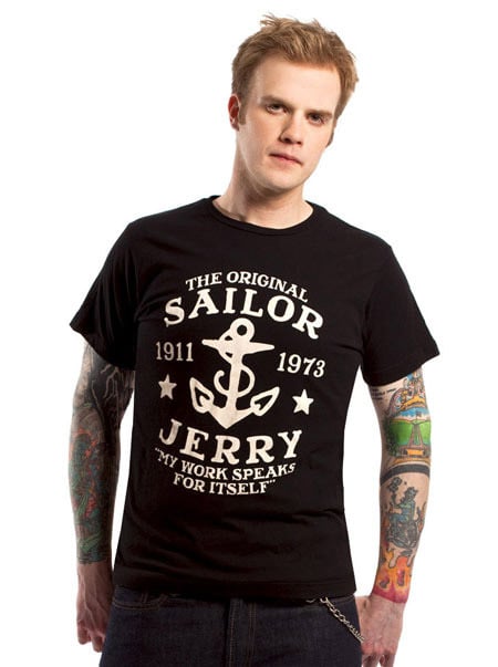 Image of Sailor Jerry Men's T-Shirt - My work speaks for itself (Black)