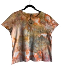 Image 4 of ♻️ UPCYCLED L Ladies Cotton Tee in Sedona Ice Dye