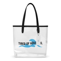 Image 2 of clear wavy surf tote.