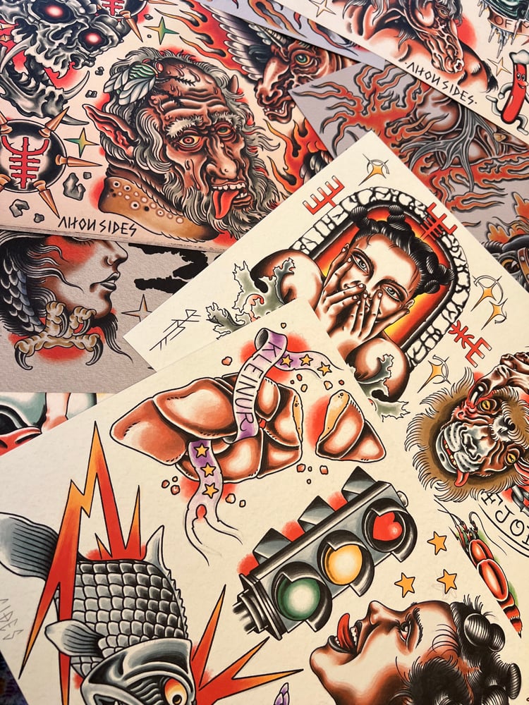 Image of 8 sheet flash set