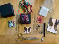 Image 17 of turquoise nugget and iolite dangle earrings