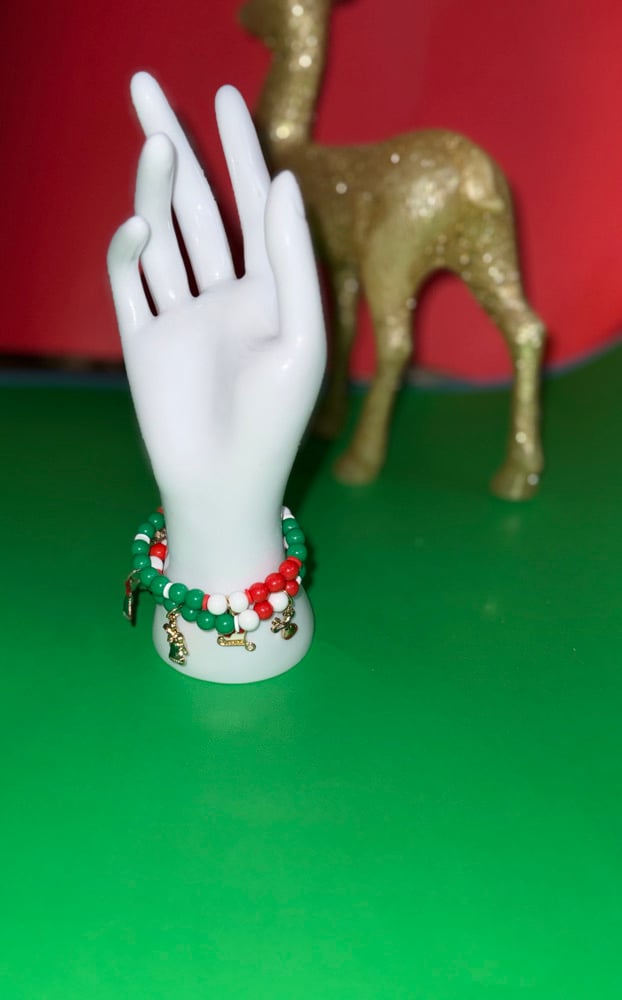 Image of Winter/Christmas Special - Clay Charm Bracelets