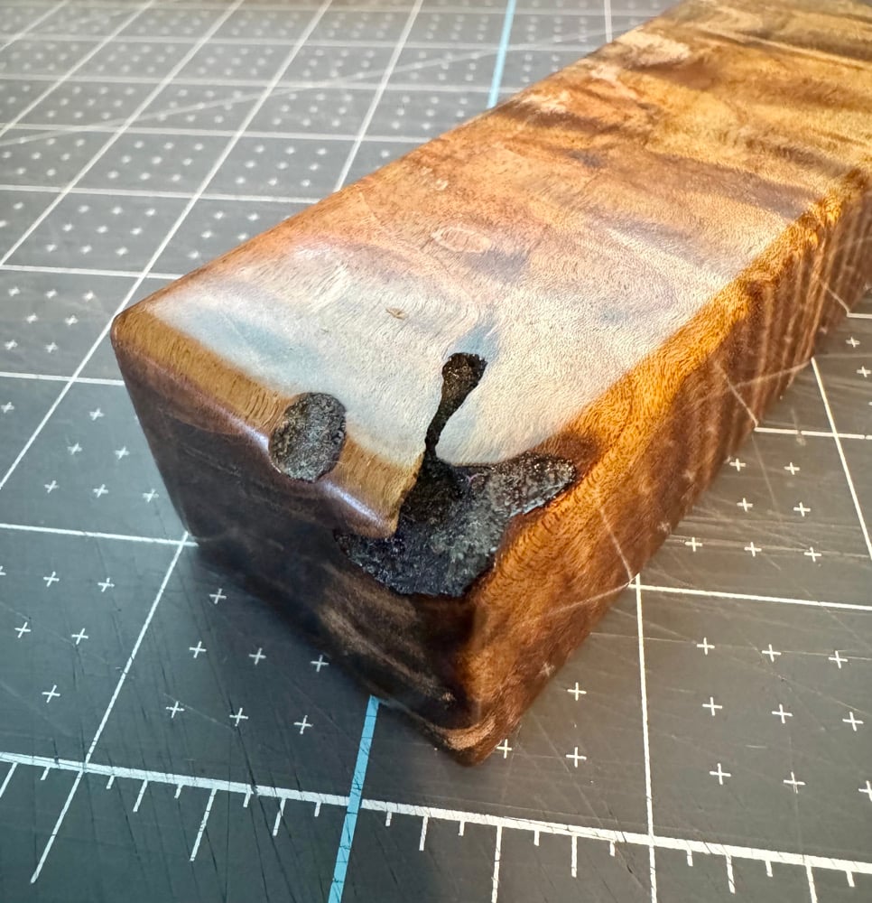 Image of Brown Quilted Maple Knife Block