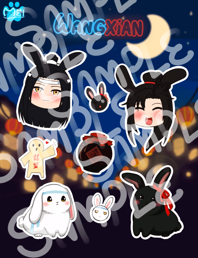 Image of [PREORDER] WangXian Stickersheet