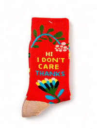 Image 1 of Floral Don’t Care Socks 4-8