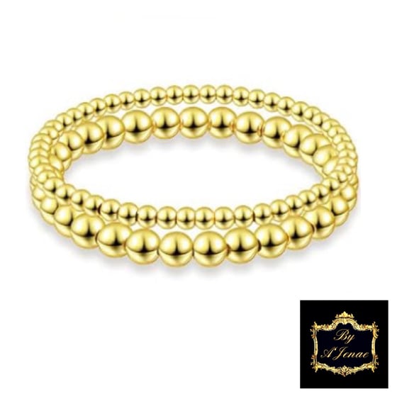Image of Gold beaded bracelets