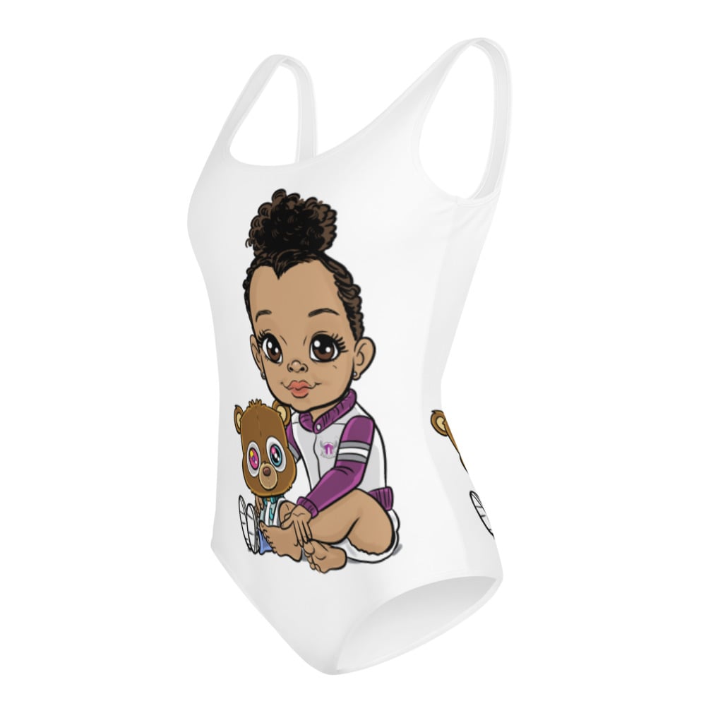 Image of Roosie Bear All-Over Print Youth Swimsuit