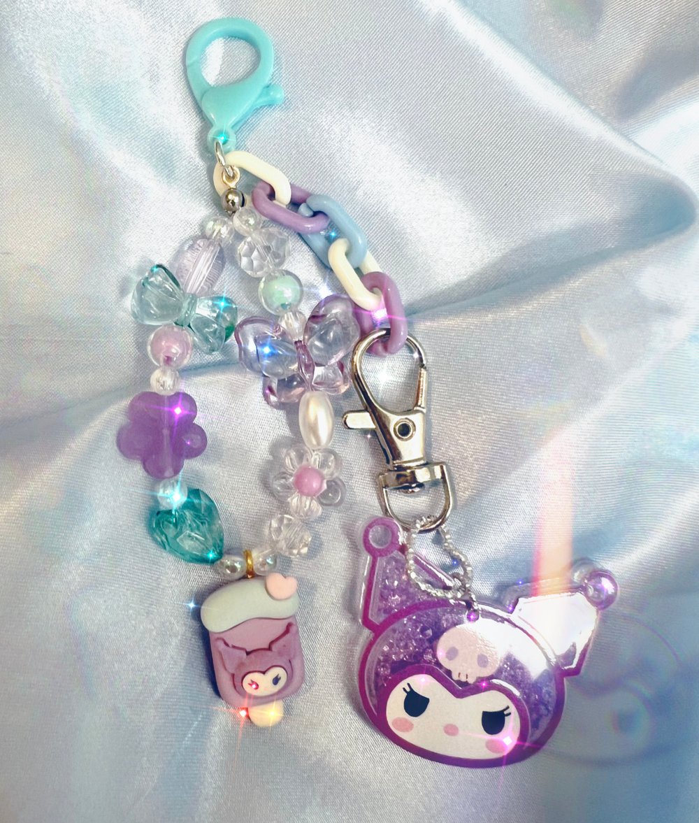 Kuromi pastel keychain 