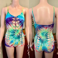 Image 1 of One of one tie dye braided romper Size Small