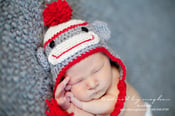 Image of Sock Monkey Ear Flap Hat