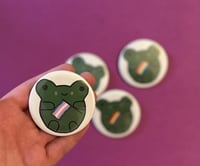 Image 1 of Frogs w/ flags buttons
