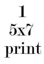 Image of 1 5x7 print