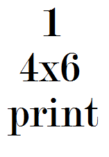 Image of 1 4x6 print