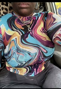 Image 5 of Swirl "pink/purple " Top 