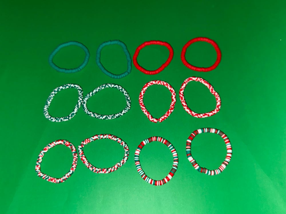 Image of Winter/Christmas Special - Clay Bracelets