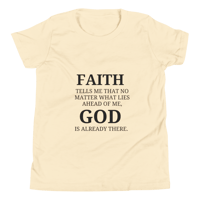 Image 3 of Unisex Youth Short Sleeve T-Shirt (Faith over fear)