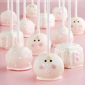 Image of 12 Baby Girl Cake Pops 