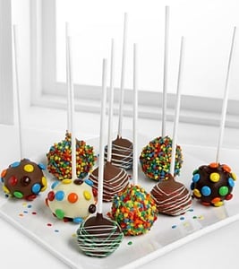 Image of 12 Birthday Cake Pops 