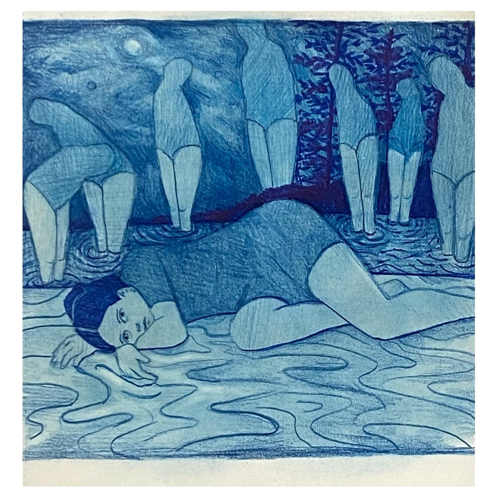 Image of dreaming in blue