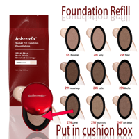 Image 1 of Cushion Refill Foundation Waterproof Semi-Matte Red Finish 72-Hour Wear Long-Lasting Buildable Cover