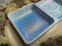 Image 4 of Pink and Blue Dragon Scale Dice Tray with Sections