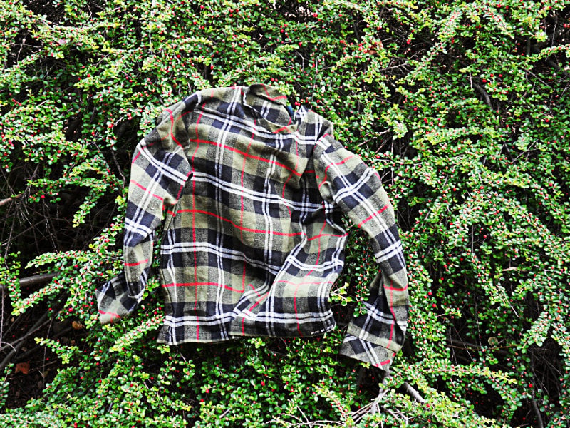 Image of green flannel sweater