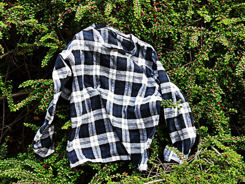 Image of blue flannel sweater