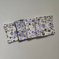 Image 4 of Purple Floral Reusable Makeup Remover Pads (Pack of 4) – Eco Friendly Washable Face Wipes