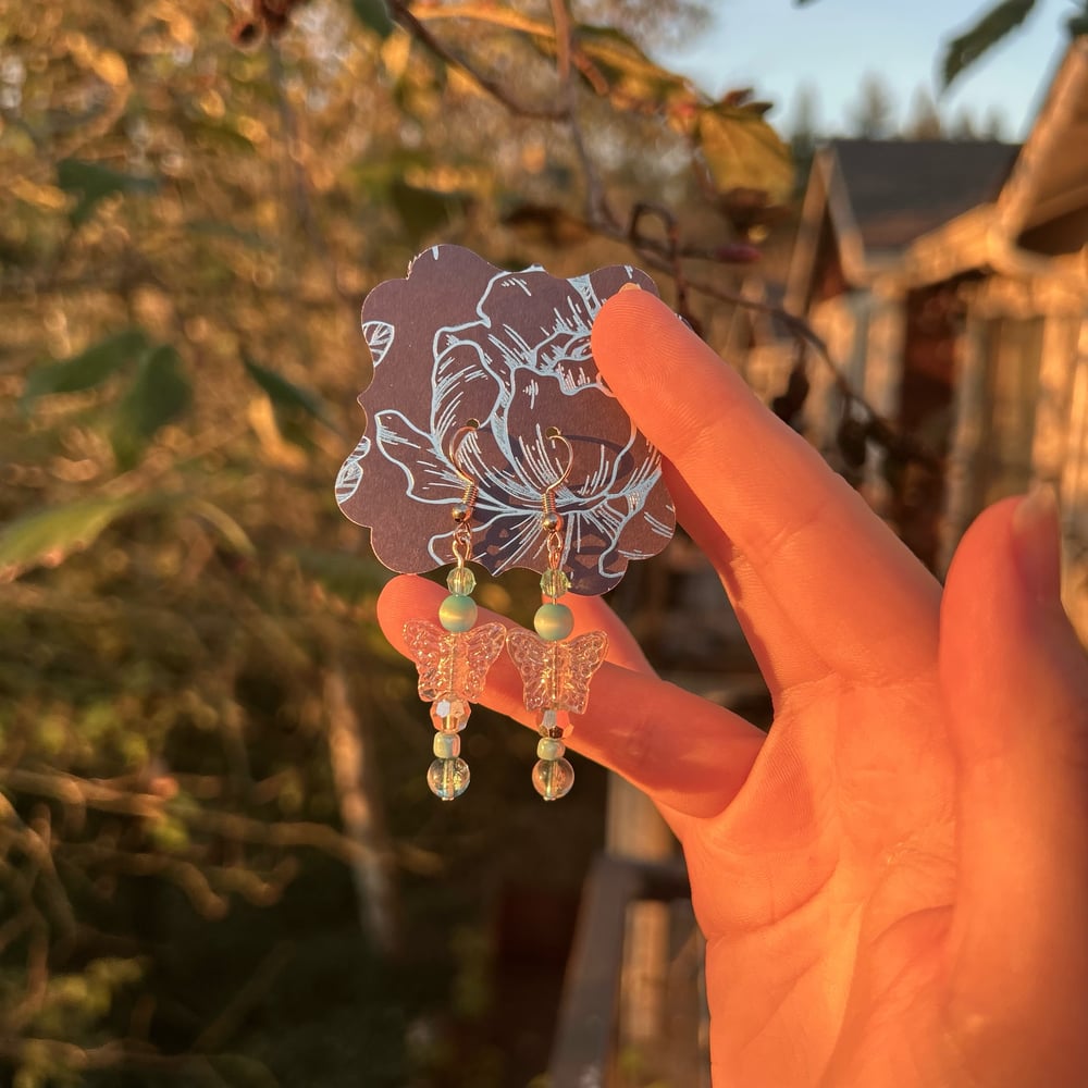 Image of “baby blue butterfly” earrings 