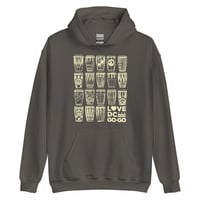 Image 1 of LOVE DC GOGO "CONGO PATTERNS" Unisex Hoodie Bone Text (see color options)