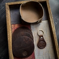 Image 3 of COASTER SET - BROWN/OLIVE