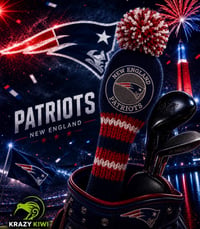 Image 1 of New England Patriots NFL custom Golf Club Cover hand knit logo  football fan  gift-ea9ce8b0