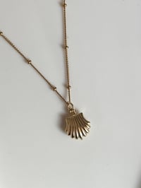 Image 1 of Gold Scallop Shell Necklace