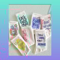 Positive quote socks 
