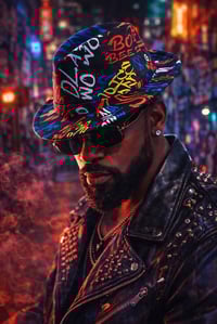 Image 3 of Graffiti Pattern Fedora