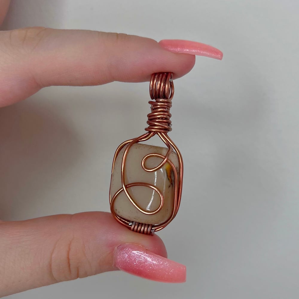 Image of reversible jasper pendant